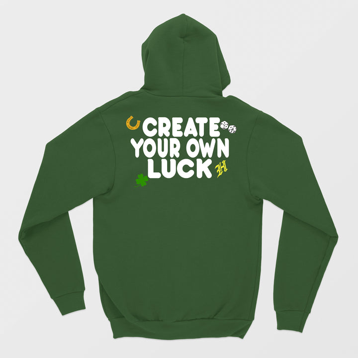 Green Create Your Own Luck Zip Up Hoodie