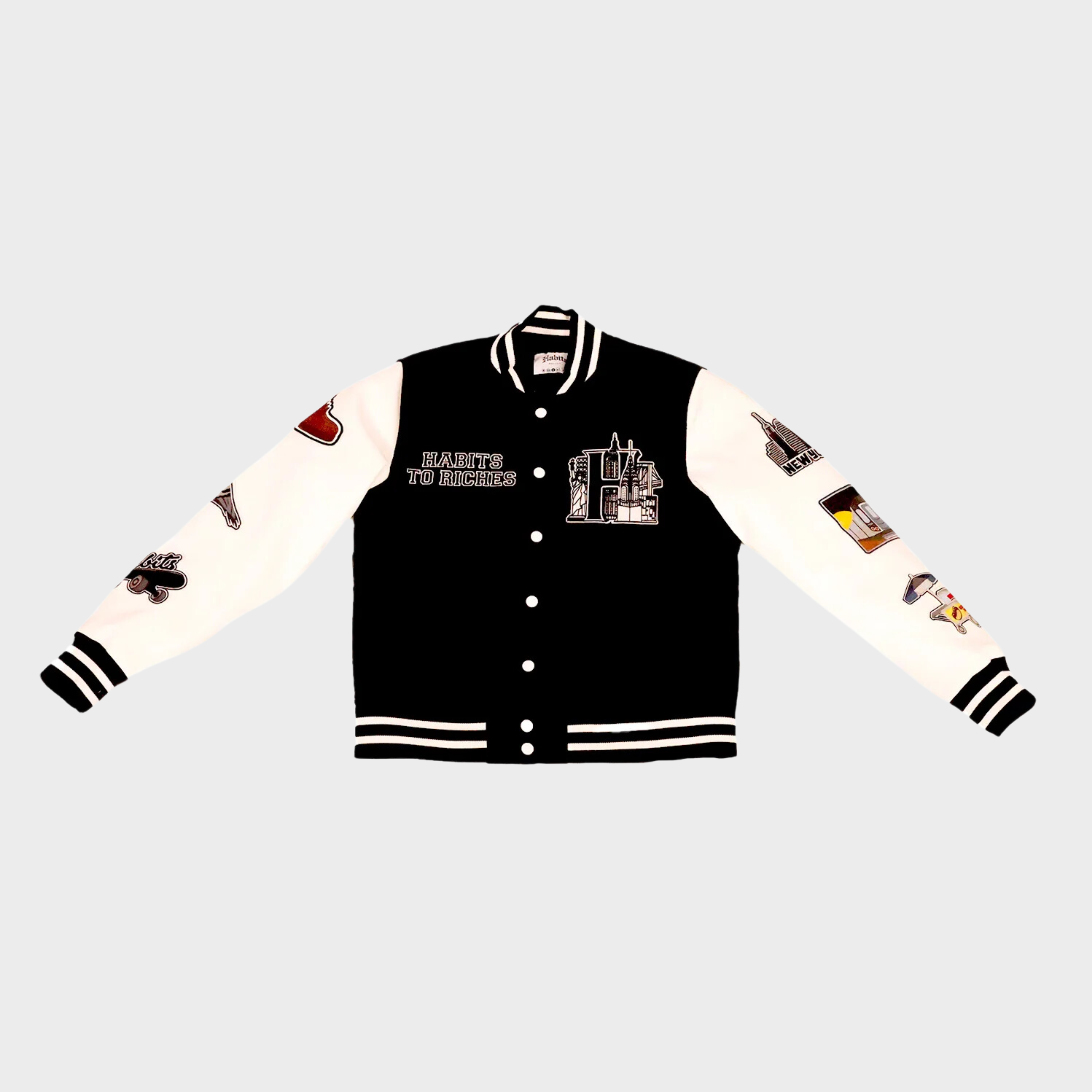EXCLUSIVE: Black Habits To Riches Varsity Jacket
