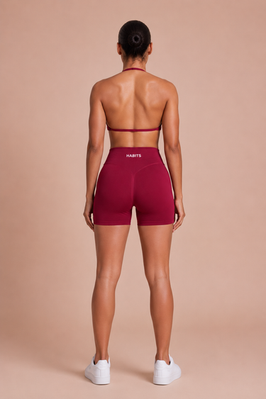 Motion Halter Bra – Deep Cherry