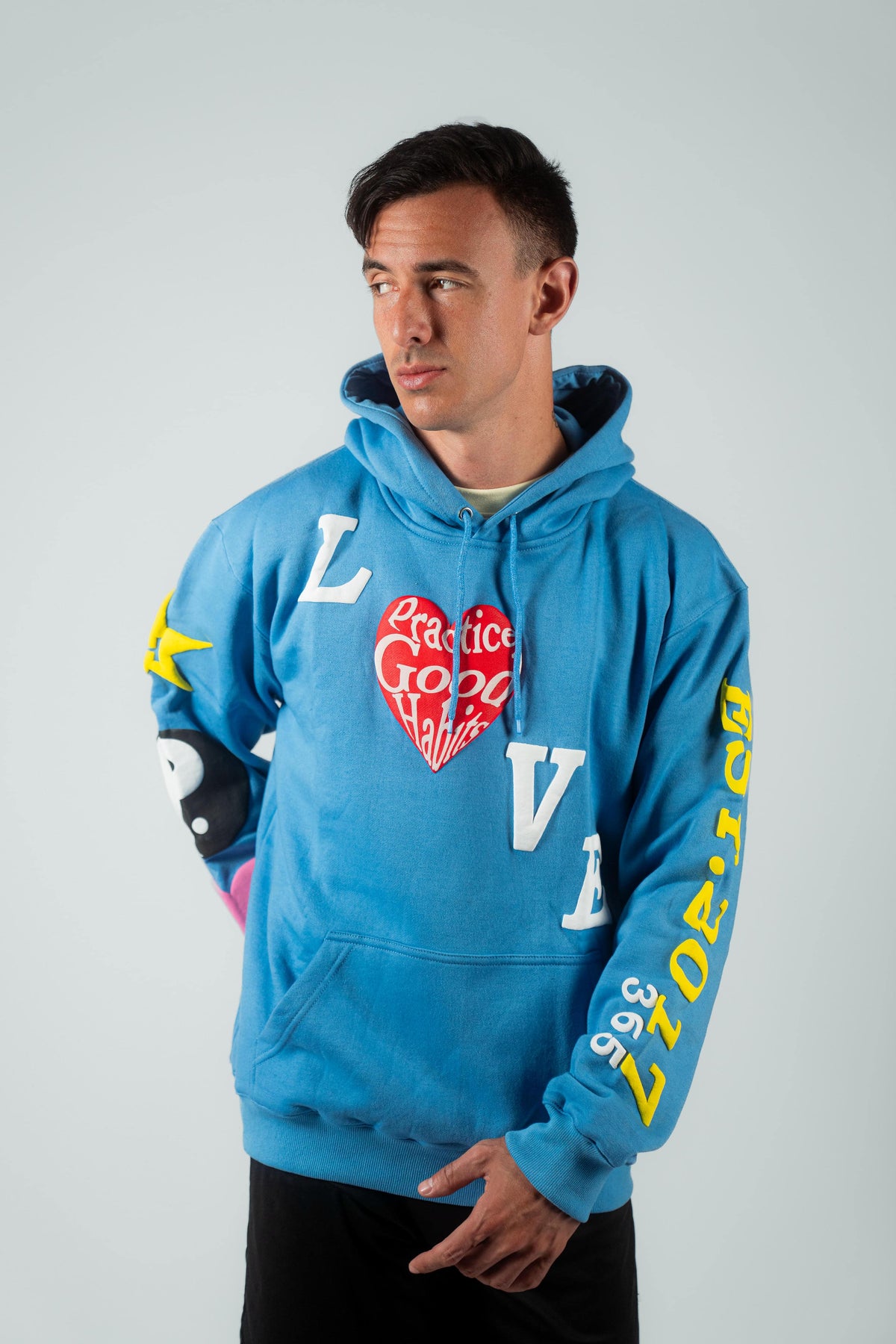 Love Hoodie Blue
