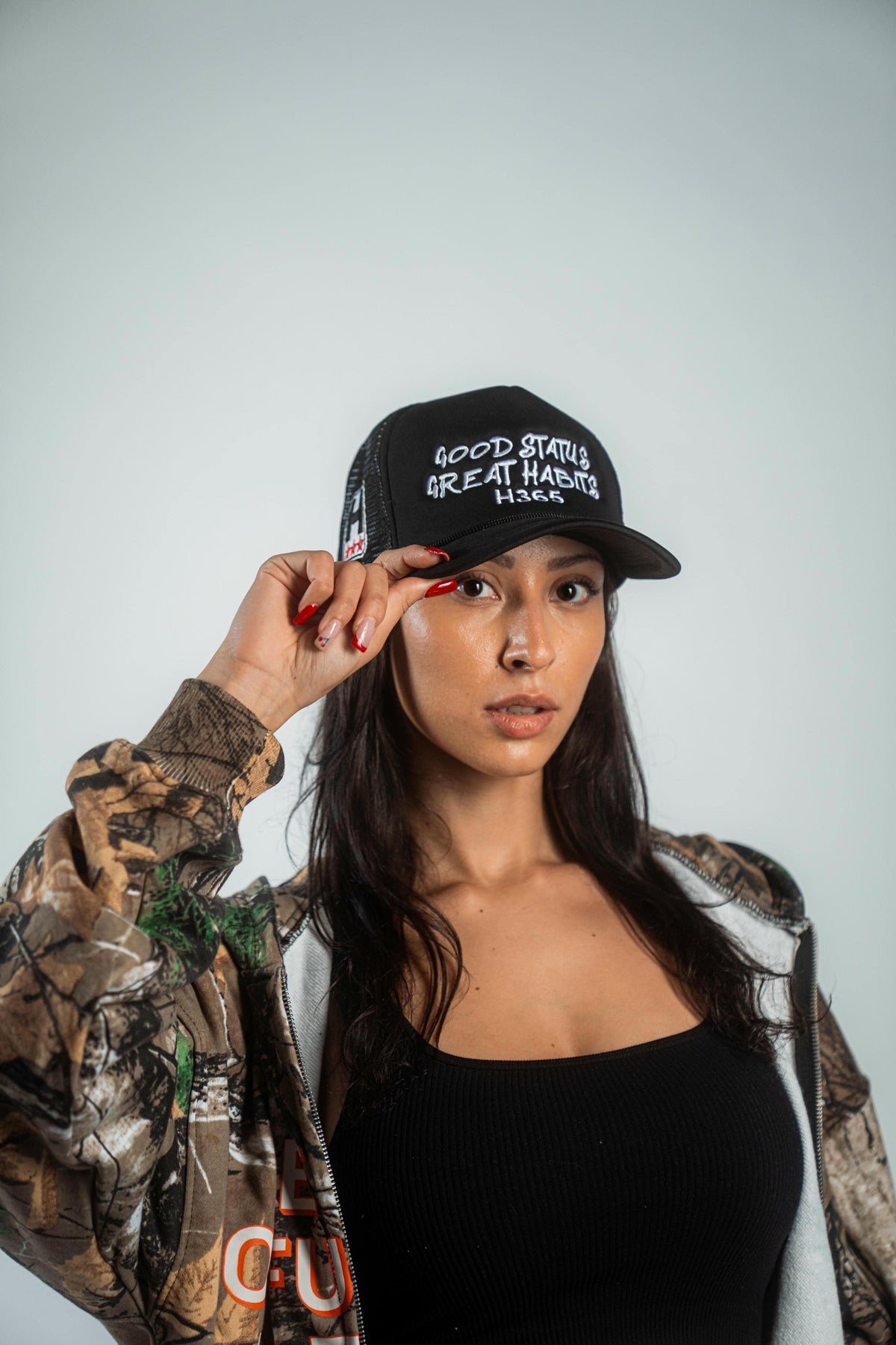 Live Full Or Die Empty Camo Zip Up Hoodie