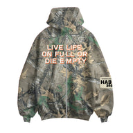 Live Full Or Die Empty Camo Zip Up Hoodie