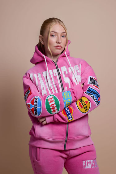 LIMITED EDITION: Appliqué Hoodie Pink
