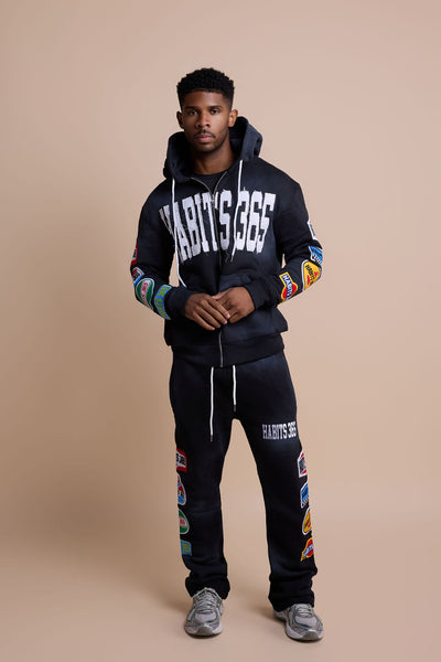 LIMITED EDITION: Appliqué Hoodie Black