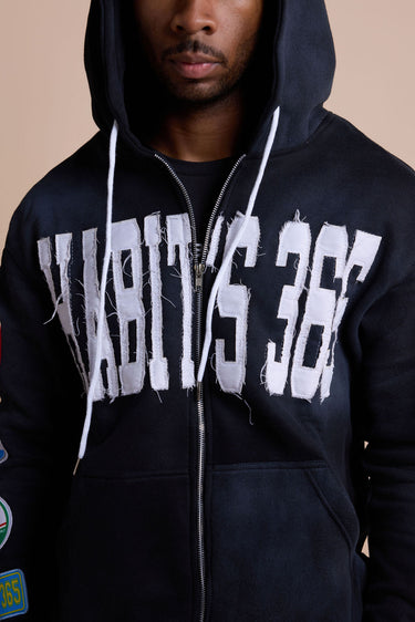 LIMITED EDITION: Appliqué Hoodie Black