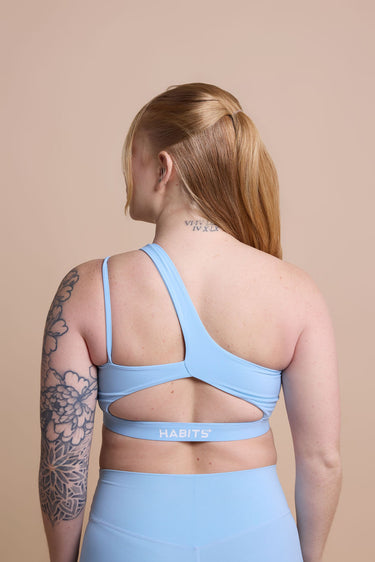 One-Shoulder Bra - Sky Blue