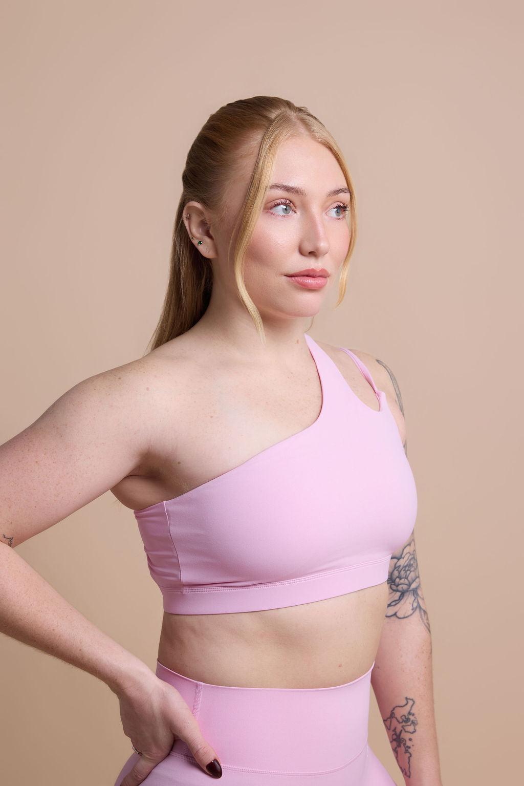 One-Shoulder Bra - Blush Aura