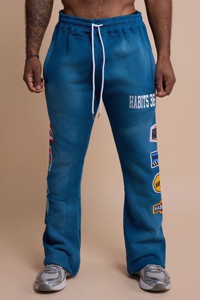LIMITED EDITION: Appliqué Sweatpants Blue