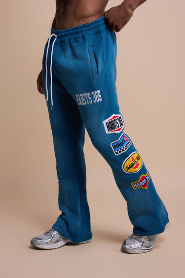 LIMITED EDITION: Appliqué Sweatpants Blue