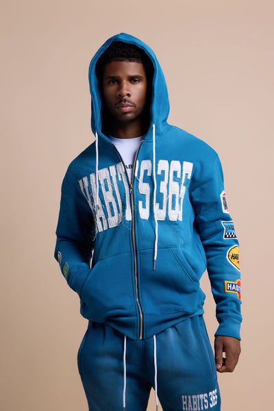 LIMITED EDITION: Appliqué Hoodie Blue