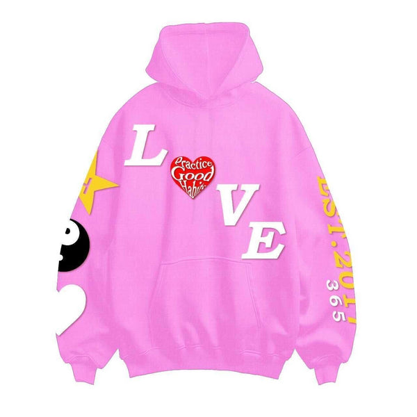 Love Hoodie Pink – Habits 365