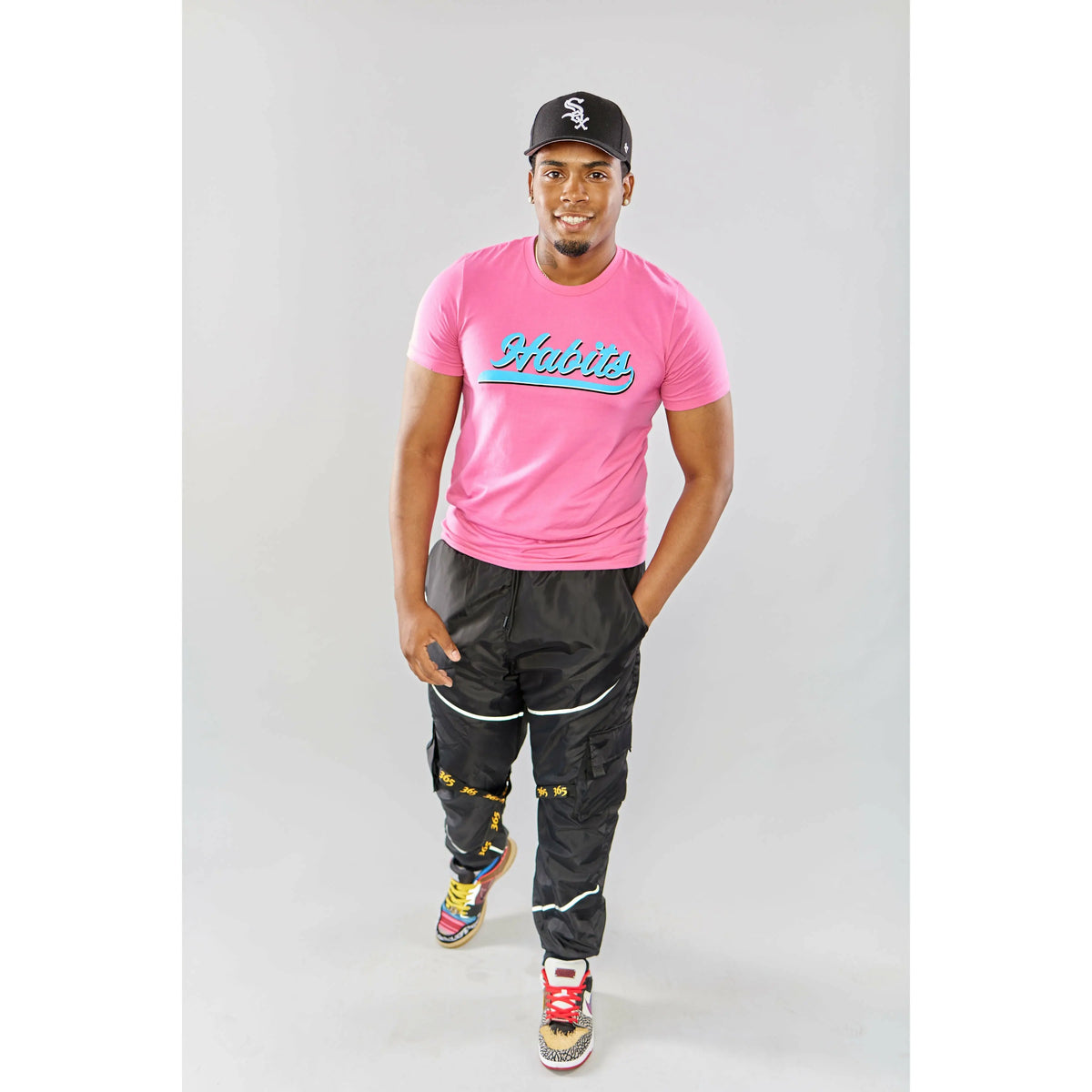 Pink Miami Vice Alternate Cursive Tee Habits 365