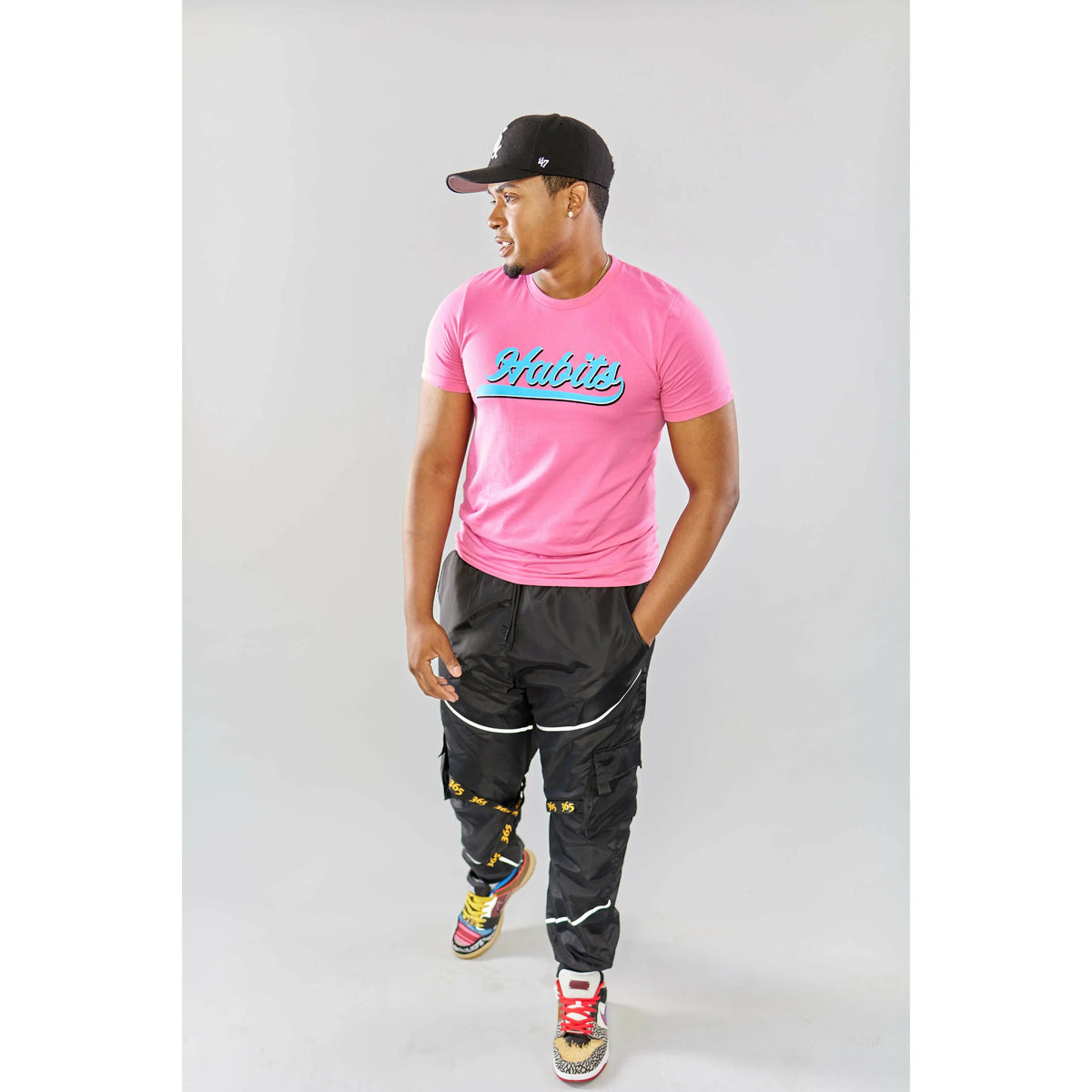 Pink Miami Vice Alternate Cursive Tee Habits 365